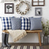 DII Decorative Square Throw Pillow Cover Collection, 18x18, Navy Gingham, 4 Piece