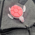 Articulating Sea Turtle Fidget Keychain Charm (White/Pink) - Sensory Fun