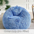 LIFEREVO Fluffy Faux Fur Bean Bag Chair Cover Blue (No Filler), Ultra-Soft Stuffed Animal Storage Bean Bag Kids Adults