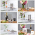 Salt and Pepper Grinder Set, Large Capacity Stainless Steel Grinders with Tray, Manual Mills, Set of 2