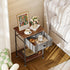 Brown,1 Pack VECELO End Tables, Modern Nightstands with Drawer & Open Shelf, Side Table for Bedroom Living Room