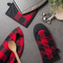 DII Buffalo Check Kitchen Collection, Classic Farmhouse Dishtowel Set, 20x30, Red & Black, 3 Piece