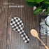 UPware Melamine Spoon Rest, 9.625 Inch Kitchen Utensil Holder for Counter and Dining Table, Gingham Black