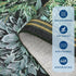 2.5x8, GarveeHome Forest Runner Rug Blue Green Washable Runner Rug for Kitchen, Botanical Low Pile Non Slip Stain