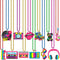 Moon Boat 48PCS 80s Party Decorations Favors: Retro Disco Rock Beads Bulk
