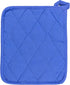 Set of 4 Dark Blue Pot Holders 9" x 7" and Oven Mitts 12" (Dark Blue)