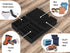 Simple Houseware 4-Pack Drawer Organizer Set, Foldable Non-Woven Storage Boxes for Underwear, Socks, Black
