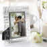 Malden International Designs Mr. and Mrs. Picture Frame, 4x6, Mirrored Glass with Silver Metal Border