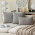 Kevin Textile Decorative Throw Pillow Covers, Set of 2, 20 x 20 inches, Grey, Modern Farmhouse