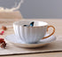 Set-Coffee Set FD-TCS03-4COLOR Jusalpha Elegant Tea Cup and Saucer Cup with Saucer and Spoon