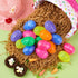 12 3.15" JOYIN Pcs Plastic Iridescent Printed Bright Easter Eggs Tall for Easter Hunt, Basket Stuffers Fillers