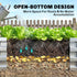 4' 2' 1' Outsunny Galvanized Raised Garden Bed, x x Metal Planter Box, for Growing Vegetables, Flowers, Herbs