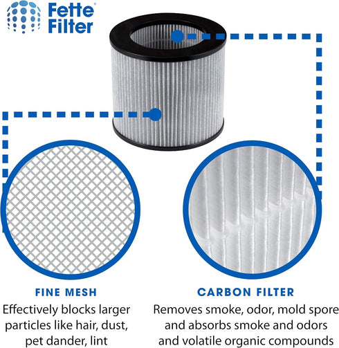 Fette Filter, Air Purifier Filter Compatible with Bissell My Air Personal Models, Pack of 1