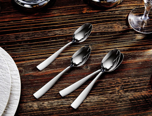 KEAWELL Premium 4-Piece Louis Spoon Set, 18/10 Stainless Steel, Set of 4, Dishwasher Safe, Smooth and Solid