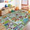 Capslpad Sky Blue Car Road Kid Rug Carpet Playmat for Playoom Traffic