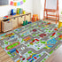 Capslpad Sky Blue Car Road Kid Rug Carpet Playmat for Playoom Traffic