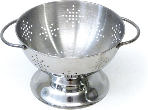 RSVP International Mini Colander Strainer, Endurance Kitchen Collection, Pierced Stainless Steel