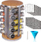Revolving Spice Rack Set with 20 Spice Jars, Kitchen Spice Tower Organizer for Countertop or Cabinet, Includes 386
