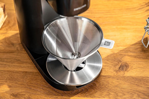 ZWILLING Pour Over Coffee Maker, 16 oz, 1-4 cups, 18/10 Stainless Steel, Dishwasher Safe with Anti-Slip Bottom