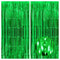 KatchOn Green Streamers, 3.2x8 Ft, Pack of 2, Backdrop for Jungle Party Decoration, Tropical Safari Decorations