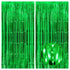 KatchOn Green Streamers, 3.2x8 Ft, Pack of 2, Backdrop for Jungle Party Decoration, Tropical Safari Decorations