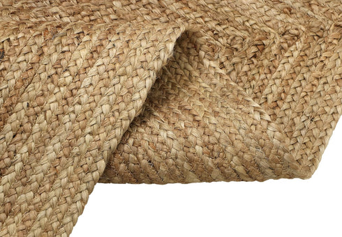 The Home Talk Jute Accent Indoor Rug 2'x3' Eco-Friendly Handcrafted Rustic or Boho Style Floormat