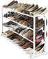 4 20 Whitmor Tier Pair Floor Shoe Rack - White