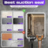 360 2 4.5 6 Safe-er-Grip Changing Lifestyles Suction Cup Fog-Free Shower Mirror, Swivel Shaving Mirror with Razor