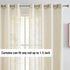 HLC.ME Abbey Faux Linen Textured Semi Sheer Curtains, 2 Panels for Office & Living Room, Beige