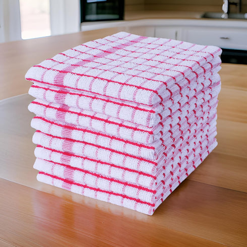 Set 8 12"x12" Inch AMOUR INFINI Kitchen Dish Cloths of - Ultra Soft, Highly Absorbent, Quick-Drying Terry Cotton