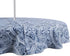 DII Paisley Outdoor Tabletop Collection, Water Resistant Tablecloth, 60" Round, Blue