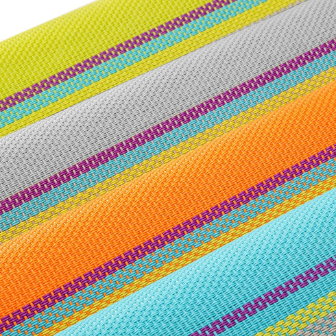 SHACOS Placemats Set of 4 Colorful Woven Vinyl Place Mats for Dining Table, Reversible