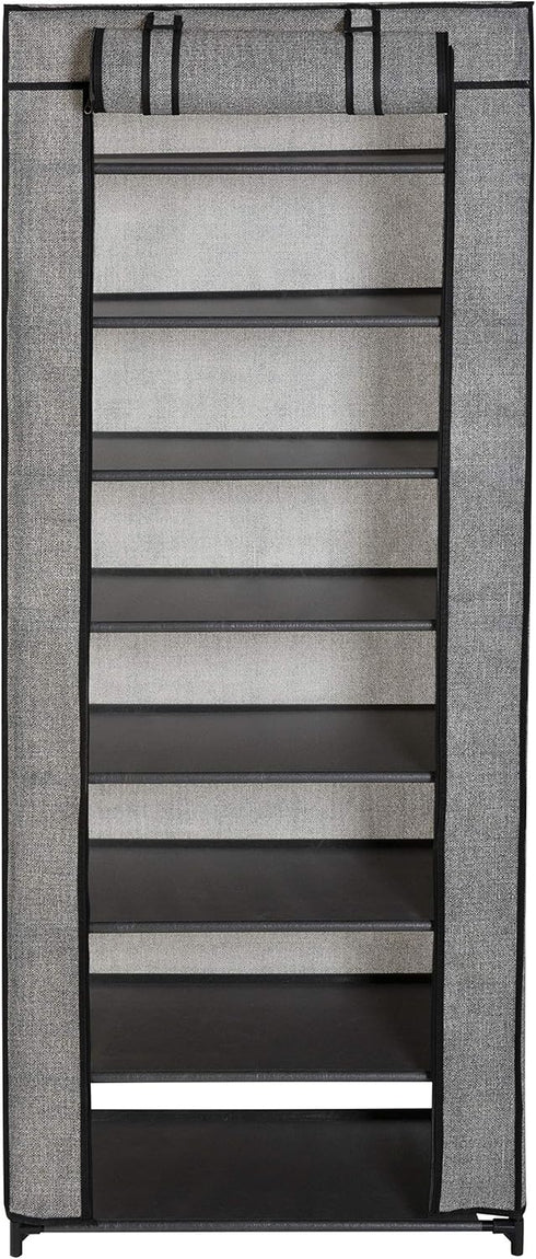 8 Closet 24 Simplify Tier Shoe Storage Organizer Rack with Cover, Free Standing, Holds Pairs, Good for Sneakers, Flats