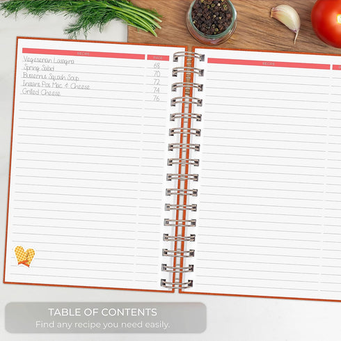 Clever Fox Recipe Book Spiral: Make Your Own Family Cookbook, Blank Recipe Notebook Organizer, 6.3”x8.3”