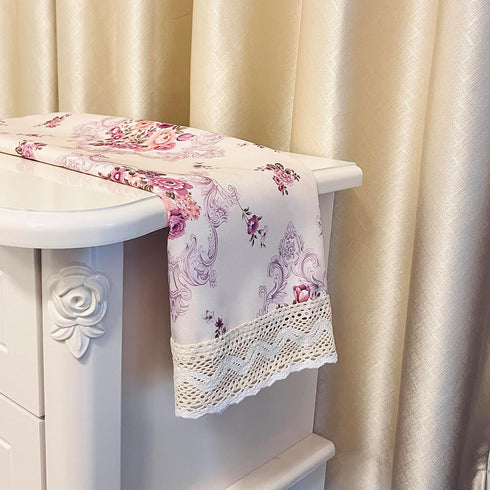 30 30 Inches Square Nightstand Tablecloth, Bedside/End Tablecloth - Dustproof, Fits Coffee Table/Printer - Light