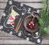 Simhomsen Set of 6 Decorative Dark Gray Snowman Table Place Mats for Christmas Holidays (12 × 18 Inch)