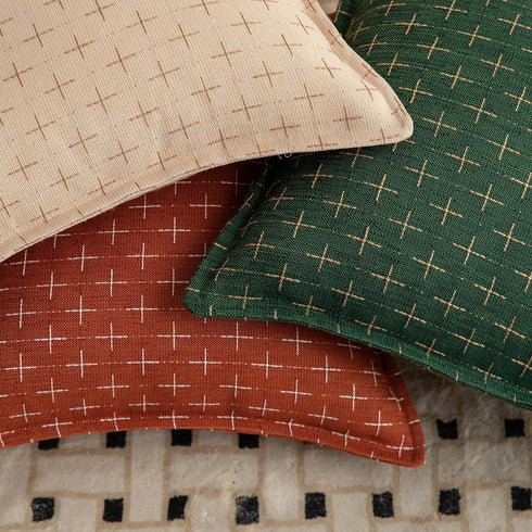 Pack 2 20 20 Inch MANDIOO of Burlap Linen Throw Pillow Covers Woven Textured Modern Farmhouse Cushion Covers Pillowcase