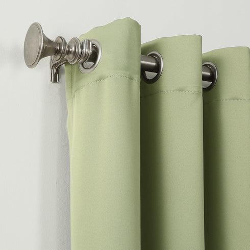 Sun Zero Soho Blackout Energy Efficient Grommet Curtain Single Panel, 54" x 84", Sage Green