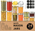 SPANLA Mason Jars, 24 Pack Canning Jars With Regular Lids, Ideal for