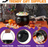 JOYIN Halloween Large Black Cauldron 7.5'', Candy Kettle Pot for St. Patricks Party Favor Supply