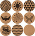 Boao 6 Pcs 6 Inch Round Absorbent Cork Coasters, Wooden Cork Plant Coasters for Home, Drinks Coffee Table Dining
