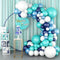Teal Balloon Garland Arch Kit, Navy Blue Light Blue Teal White Turquoise Latex Balloons for Party Decorations