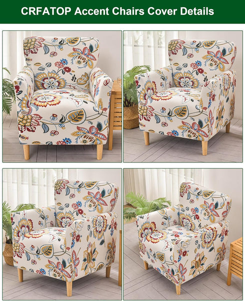 1-Piece Sofa,B61 CRFATOP Stretch Modern Banquet Armchair Slipcover Accent Chair Covers with Arms Soft Chair Slipcovers