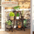 GHWIE 3 Plant Stand Indoor Plant Shelf Outdoor bamboo Plant Rack, Tiers Ladder Plant Holder Flower Stand for Living