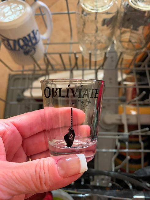 Obliviate Shot Glass/Cup, Wizard Gifts, Birthday Shot Glass for Men/Women, 1.75 oz