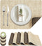 Fyvva Placemats Set of 6, Faux Leather Heat Resistant Wipeable Placemats, Dual