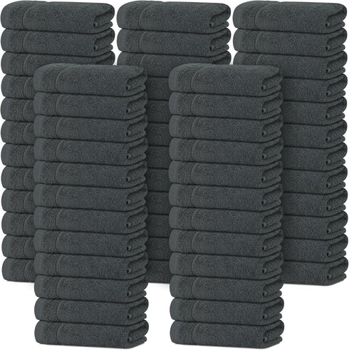Tens Towels Pack of 60 Washcloths, 12 x 12 Inches, Lighter Weight,