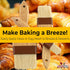 Durable Hardwood 1, 2, 3in Boar Bristle Pastry Brush Set for Basting Meat, Spreading Butter, BBQ Sauce or Marinades