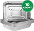 PLASTICPRO Disposable 9 x 13 Heavy Weight Aluminum Foil Pans Half Size Deep Steam Table Bakeware - Cookware Perfect for Baking Cakes, Bread, Meatloaf, Lasagna Pack of 10 by PLASTICPRO