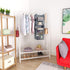MAX Houser 5 Shelf Hanging Closet Organizer - Space Saver with (4) Side Pockets, Foldable, Light Grey